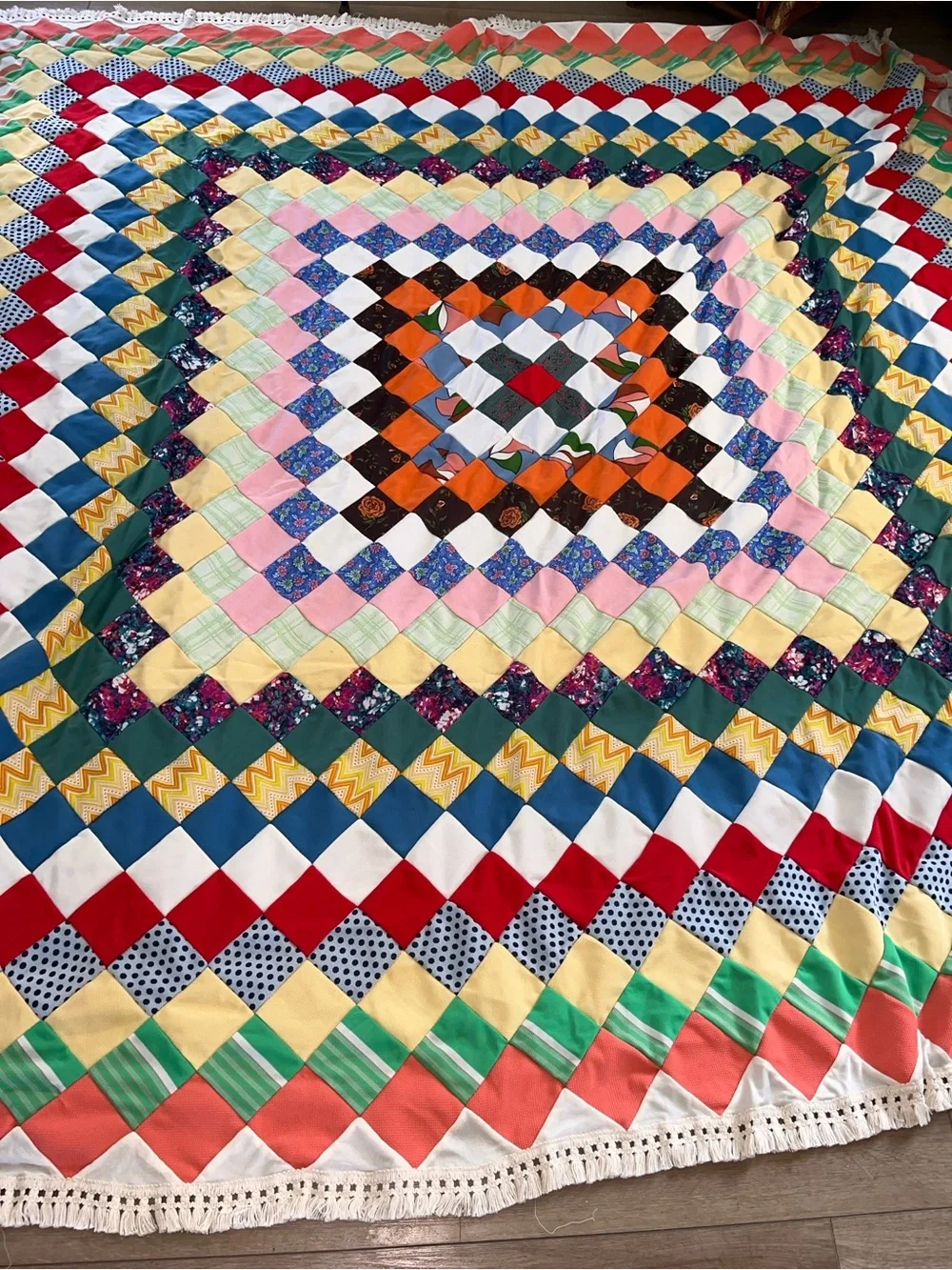 Vintage Handmade Patchwork Quilt 102